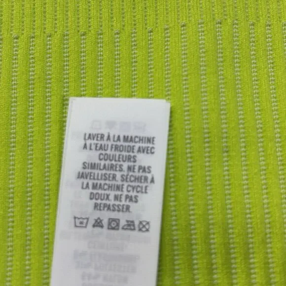 Aerie OFFLINE Tennis Skort Neon Green Ribbed Waist Athletic Skirt Size L  active - Picture 7 of 16